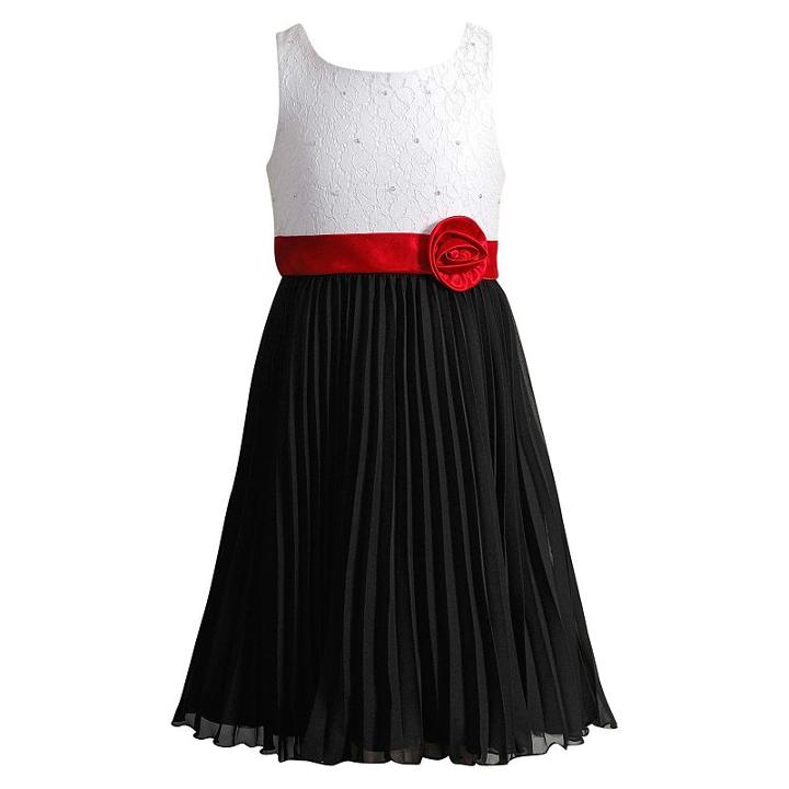 Girls 7-16 Emily West Glitter Bodice Pleated Skirt Dress, Girl's, Size: 12, Ovrfl Oth