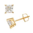 14k Gold 1 1/2-ct. T.w. Igl Certified Princess-cut Diamond Solitaire Earrings, Women's, White