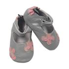 Tommy Tickle Floral Mary Jane Crib Shoes - Baby Girl, Size: 6-12months, Silver