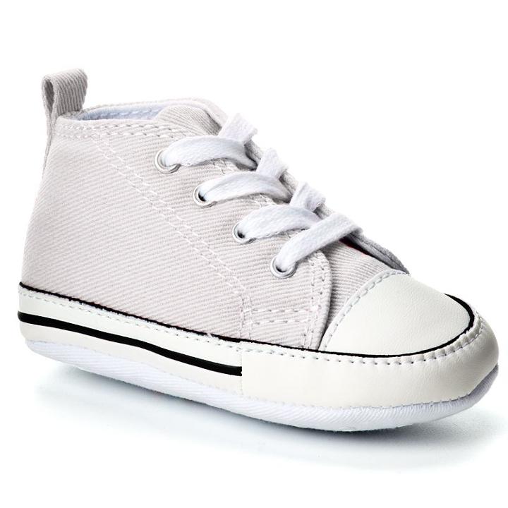 Baby Converse First Star Crib Shoes, Kids Unisex, Size: 4 Baby, White