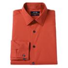 Men's Apt. 9&reg; Slim-fit Stretch Spread-collar Dress Shirt, Size: 15.5-34/35, Orange