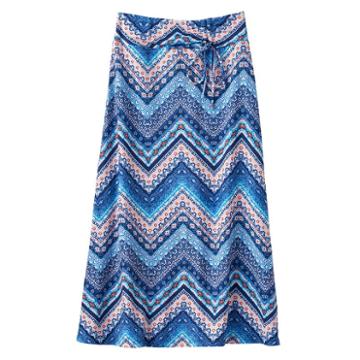 Girls 7-16 Joey B Printed Maxi Skirt, Girl's, Size: Small, Blue Other