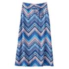 Girls 7-16 Joey B Printed Maxi Skirt, Girl's, Size: Small, Blue Other