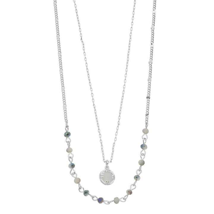 Lc Lauren Conrad Cubic Zirconia Beaded Double Strand Necklace, Women's, Blue