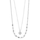 Lc Lauren Conrad Cubic Zirconia Beaded Double Strand Necklace, Women's, Blue