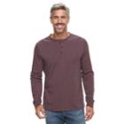 Men's Croft & Barrow&reg; Classic-fit Easy-care Henley, Size: Small, Drk Purple