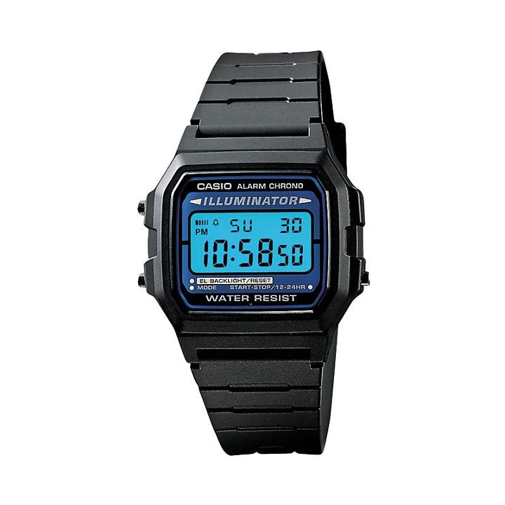 Casio Men's Illuminator Digital Chronograph Watch - F105w-1a, Black