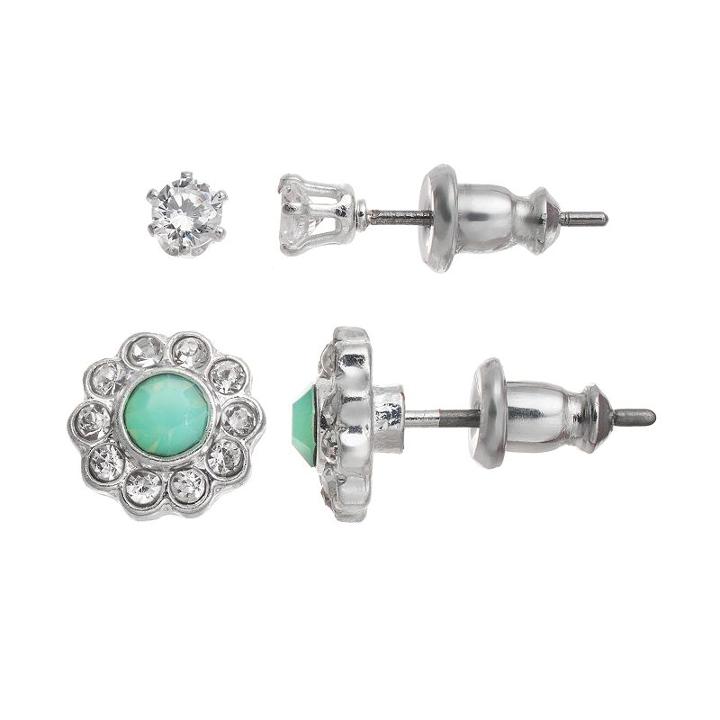 Lc Lauren Conrad Flower Stud Earring Set, Women's, Multicolor