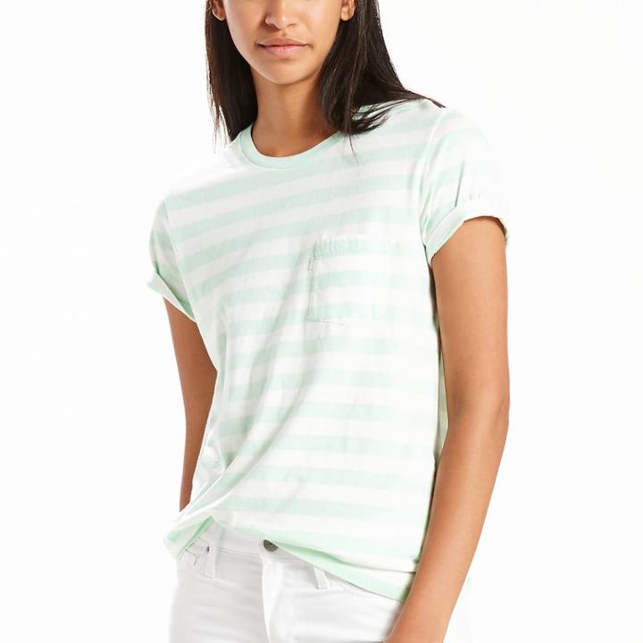 Women's Levi's&reg; Pocket Tee, Size: Small, Lt Green