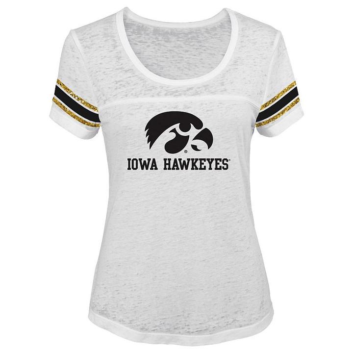 Juniors' Iowa Hawkeyes White Out Tee, Women's, Size: Medium