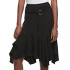 Juniors' Joe B Handkerchief Hem Midi Skirt, Teens, Size: Small, Black