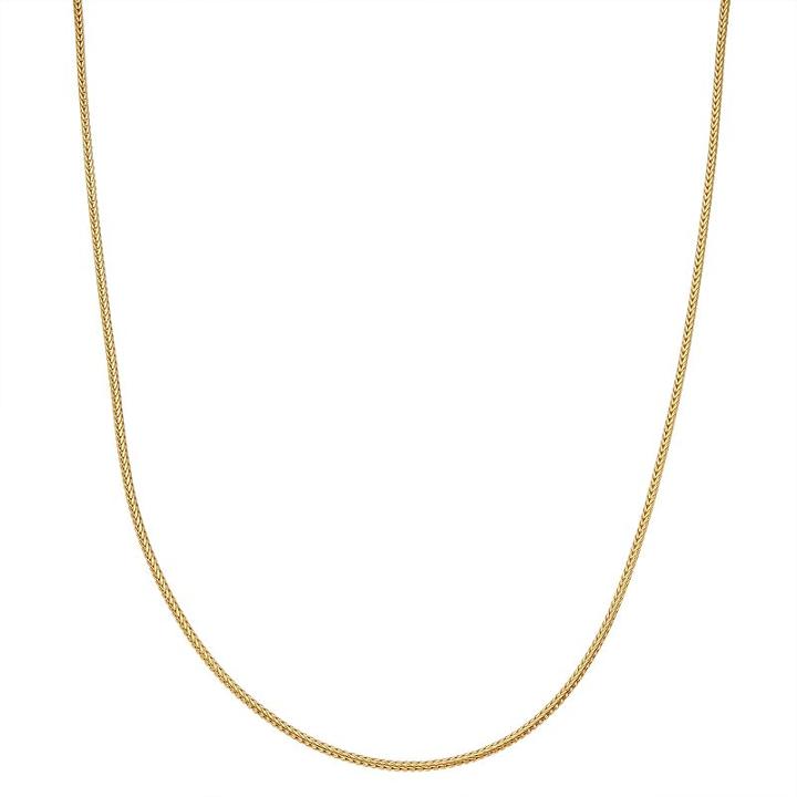 Junior Jewels Kids' Sterling Silver Wheat Chain Necklace, Women's, Size: 13, Yellow
