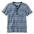 Boys 4-8 Carter's Geometric Print Henley Tee, Boy's, Size: 8, Ovrfl Oth