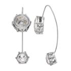 Simply Vera Vera Wang Clear Round Stone Nickel Free Wire Earrings, Women's, Oxford