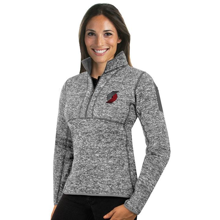 Women's Antigua Portland Trail Blazers Fortune Pullover, Size: Small, Light Grey