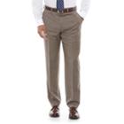 Men's Chaps Performance Classic-fit Wool-blend Comfort Stretch Flat-front Suit Pants, Size: 44x32, Lt Brown