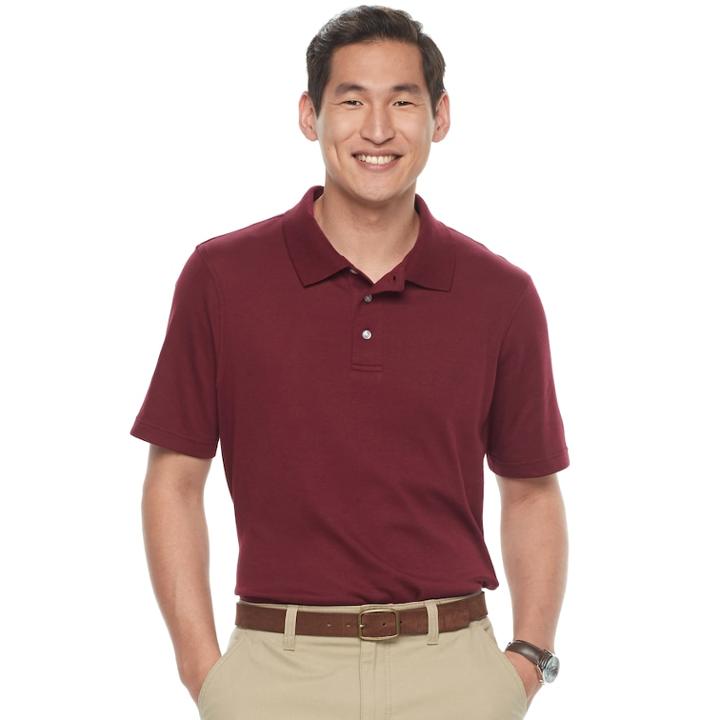 Men's Croft & Barrow&reg; Signature Interlock Polo, Size: Xl, Red