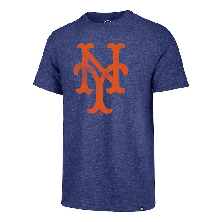 Men's '47 Brand New York Mets Throwback Tee, Size: Xxl, Blue