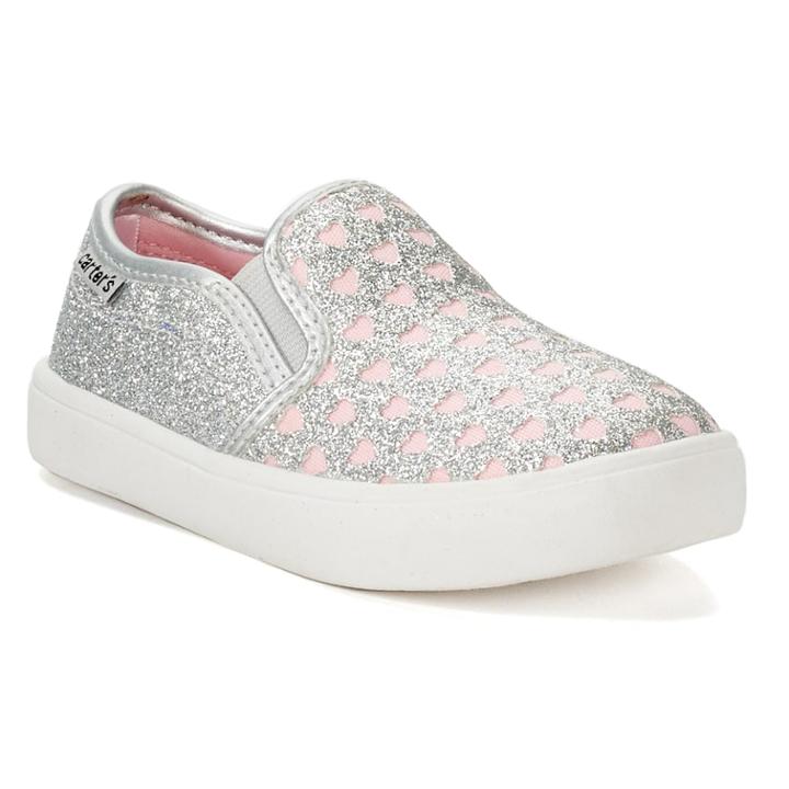 Carter's Tween 7 Toddler Girls' Sneakers, Size: 5 T, Silver