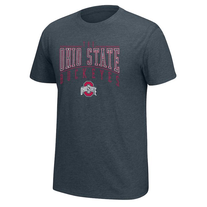 Men's Ohio State Buckeyes Wordmark Tee, Size: Medium, Dark Grey