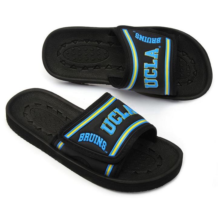 Adult Ucla Bruins Flip-flops, Size: Large, Black