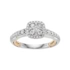 Simply Vera Vera Wang Two Tone 14k Gold 3/4 Carat T.w. Diamond Cluster Square Halo Engagement Ring, Women's, Size: 8, White