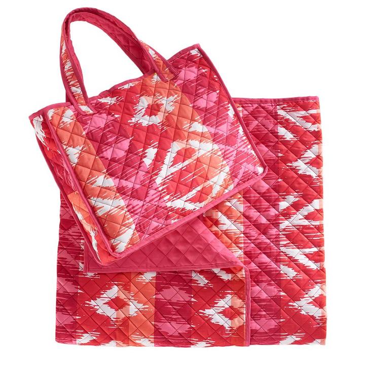 Celebrate Summer Together Quilted Beach Blanket & Tote, Adult Unisex, Size: 60x70, Pink