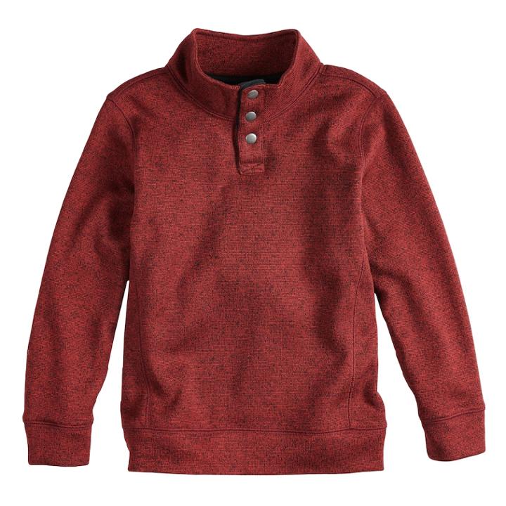 Boys 4-12 Sonoma Goods For Life&trade; Pullover Mock Neck Sweater, Size: 4, Dark Red