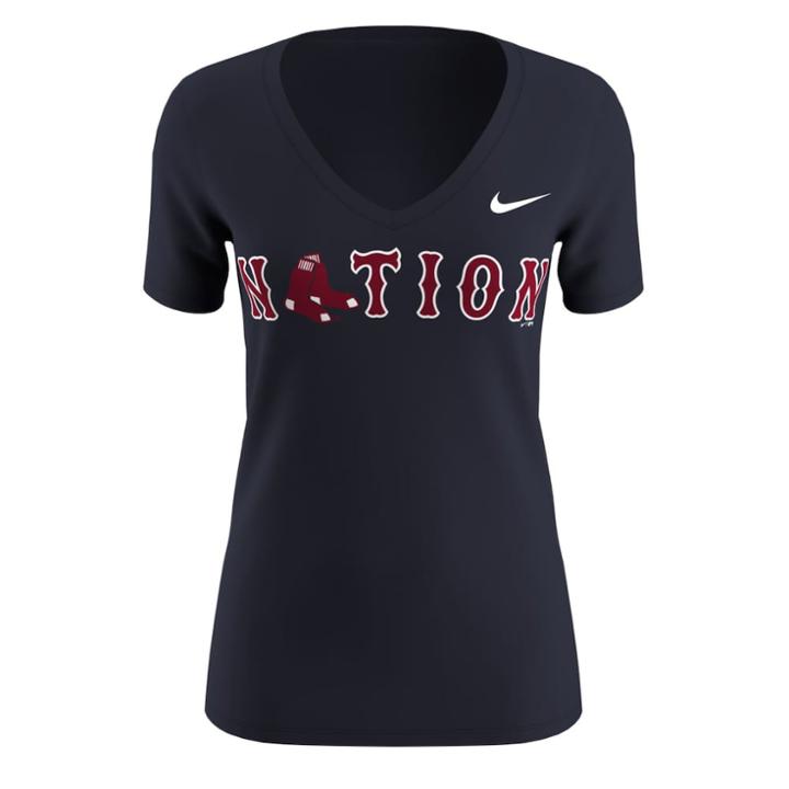 Women's Nike Boston Red Sox Local Hunt Tee, Size: Xl, Blue (navy)