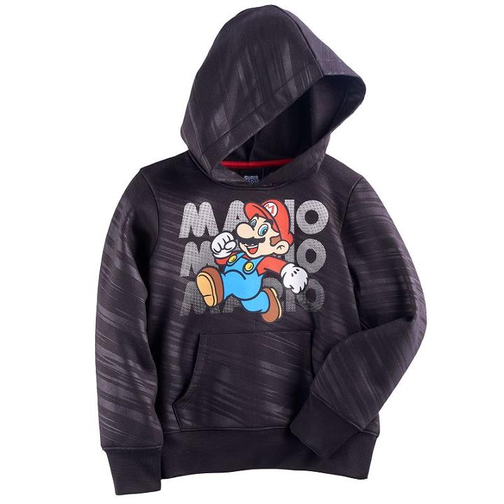Boys 4-7 Super Mario Bros. Abstract Hoodie, Size: M(5/6), Black