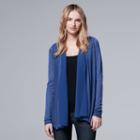 Women's Simply Vera Vera Wang Flyaway Cardigan, Size: Medium, Blue (navy)