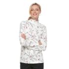 Women's Croft & Barrow&reg; Long Sleeve Mockneck Top, Size: Small, White