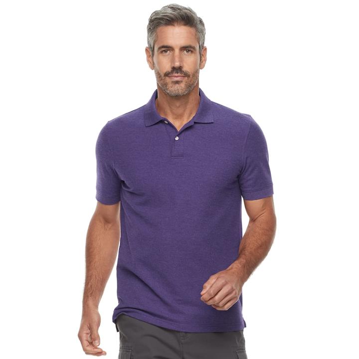 Men's Croft & Barrow&reg; Tailored-fit Polo, Size: Medium, Med Purple