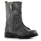 Seven7 Mr. Zipper Women's Combat Boots, Size: 6.5, Silver