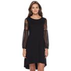 Women's Apt. 9&reg; Lace Mesh High-low Dress, Size: Xl, Black