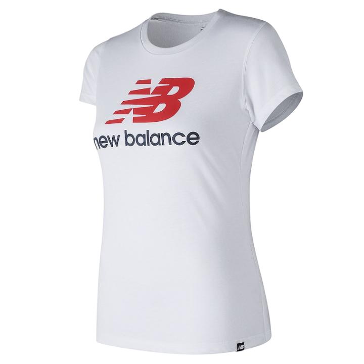 Women's New Balance Nb Logo Graphic Tee, Size: Small, White