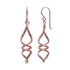 Primrose Sterling Silver Twist Drop Earrings, Women's, Pink