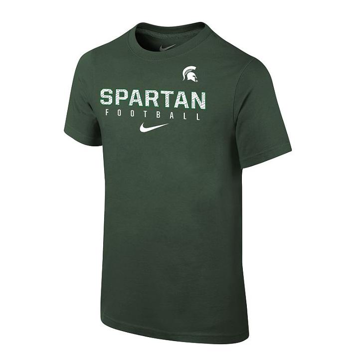 Boys 8-20 Nike Michigan State Spartans Facility Sideline Tee, Boy's, Size: Medium, Green