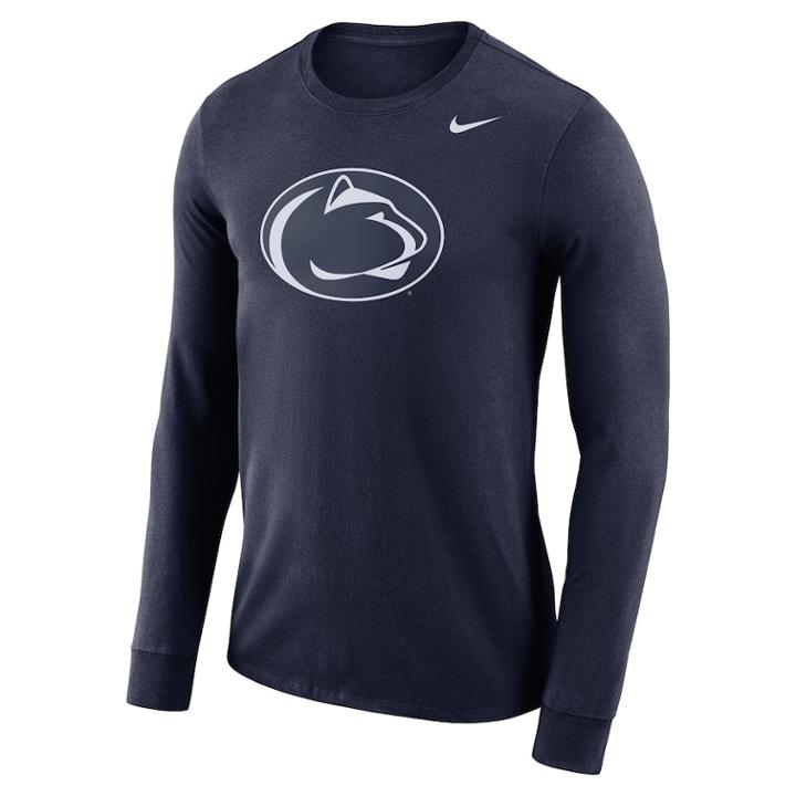 Men's Nike Penn State Nittany Lions Dri-fit Logo Tee, Size: Xl, Blue (navy)