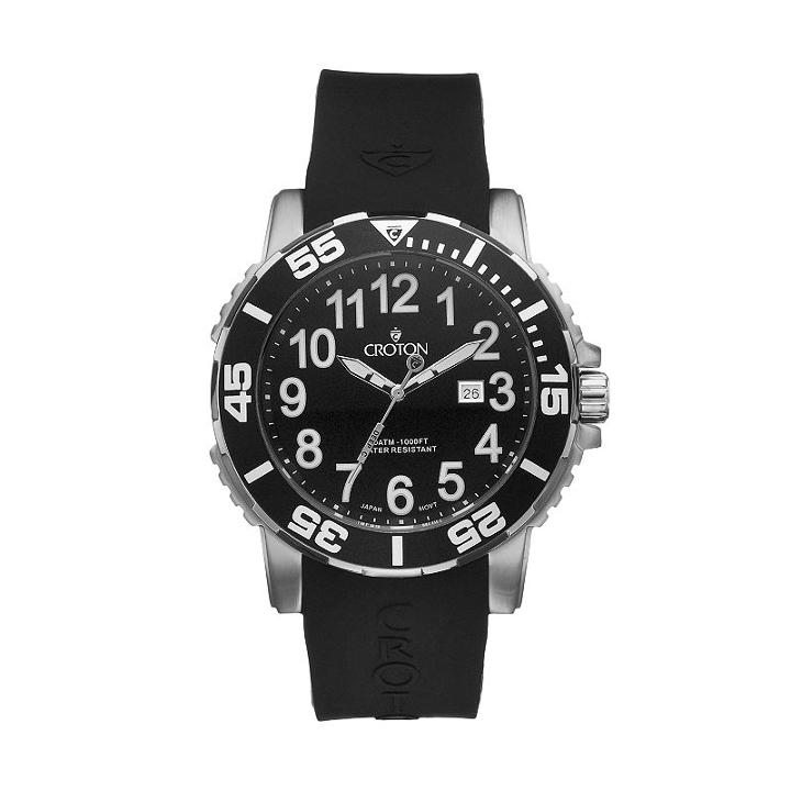 Croton Men's Deep Sea Watch, Black