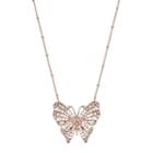 Lc Lauren Conrad Long Filigree Butterfly Necklace, Women's, Light Pink