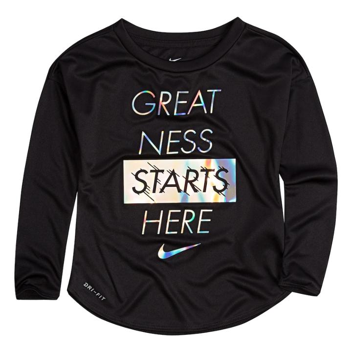 Toddler Girl Greatness Starts Here Dri-fit Graphic Tee, Size: 3t, Oxford