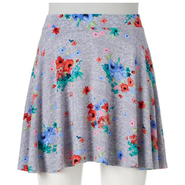 Juniors' So&reg; Skater Skirt, Girl's, Size: Small, Med Grey