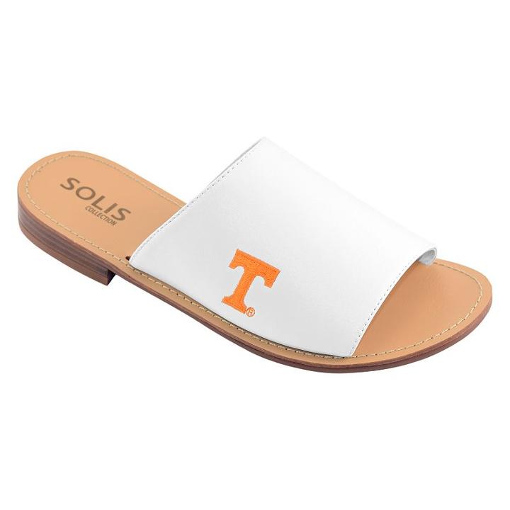 Women's Tennessee Volunteers Fashionable Slide Sandals, Size: 7, White