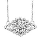 Simply Vera Vera Wang Sterling Silver 1/10-ct. T.w. Diamond Openwork Necklace, Women's, White