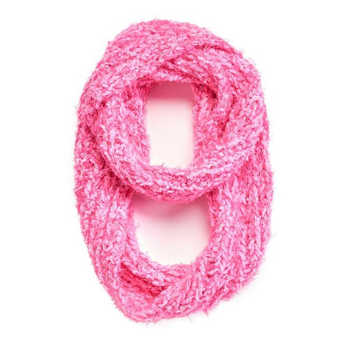 Girls 4-16 So&reg; Marled Sparkle Infinity Scarf, Girl's, Med Pink