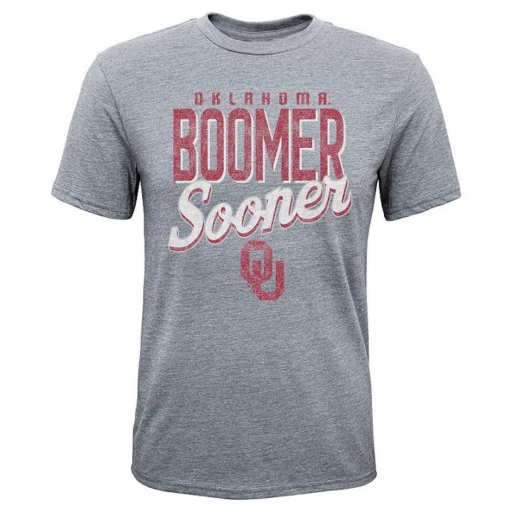 Boys 8-20 Oklahoma Sooners Rally Anthem Tee, Size: Xl 18-20, Grey