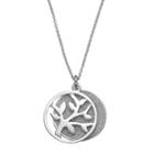 Platinum Over Silver Tree Of Life Pendant Necklace, Women's, Size: 18, Grey