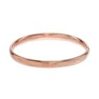 Charming Girl 14k Gold Over Silver Floral Bangle Bracelet, Pink