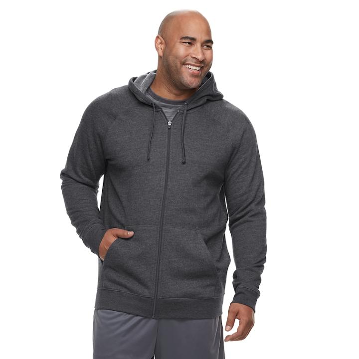 Big & Tall Tek Gear&reg; Regular-fit Ultrasoft Fleece Full-zip Hoodie, Men's, Size: Xxl Tall, Oxford